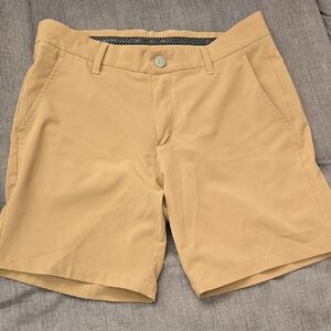 Classic Tan Men's Flat Front Golf  Shorts